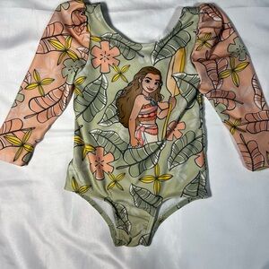 Disney Princess Moana One Piece Swimsuit 18M Green Toddler Girls Swimwear